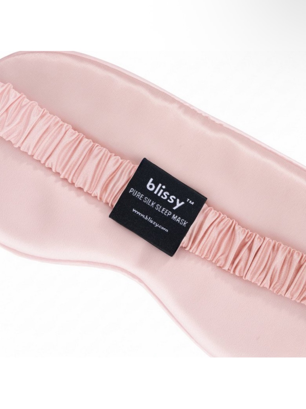 Blissy Pink Silk Sleep Mask & Pouch Set — image 5 of 7